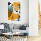 ABSTRACT FACES Peel and Stick Vertical Poster