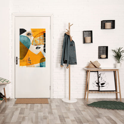 ABSTRACT FACES Peel and Stick Vertical Poster