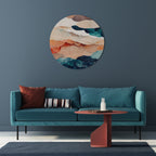 ABSTRACT LANDSCAPE Round Wall Art