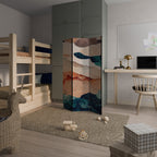 ABSTRACT LANDSCAPE Decorative 3-Panel Room Divider