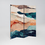 ABSTRACT LANDSCAPE Decorative 4-Panel Room Divider
