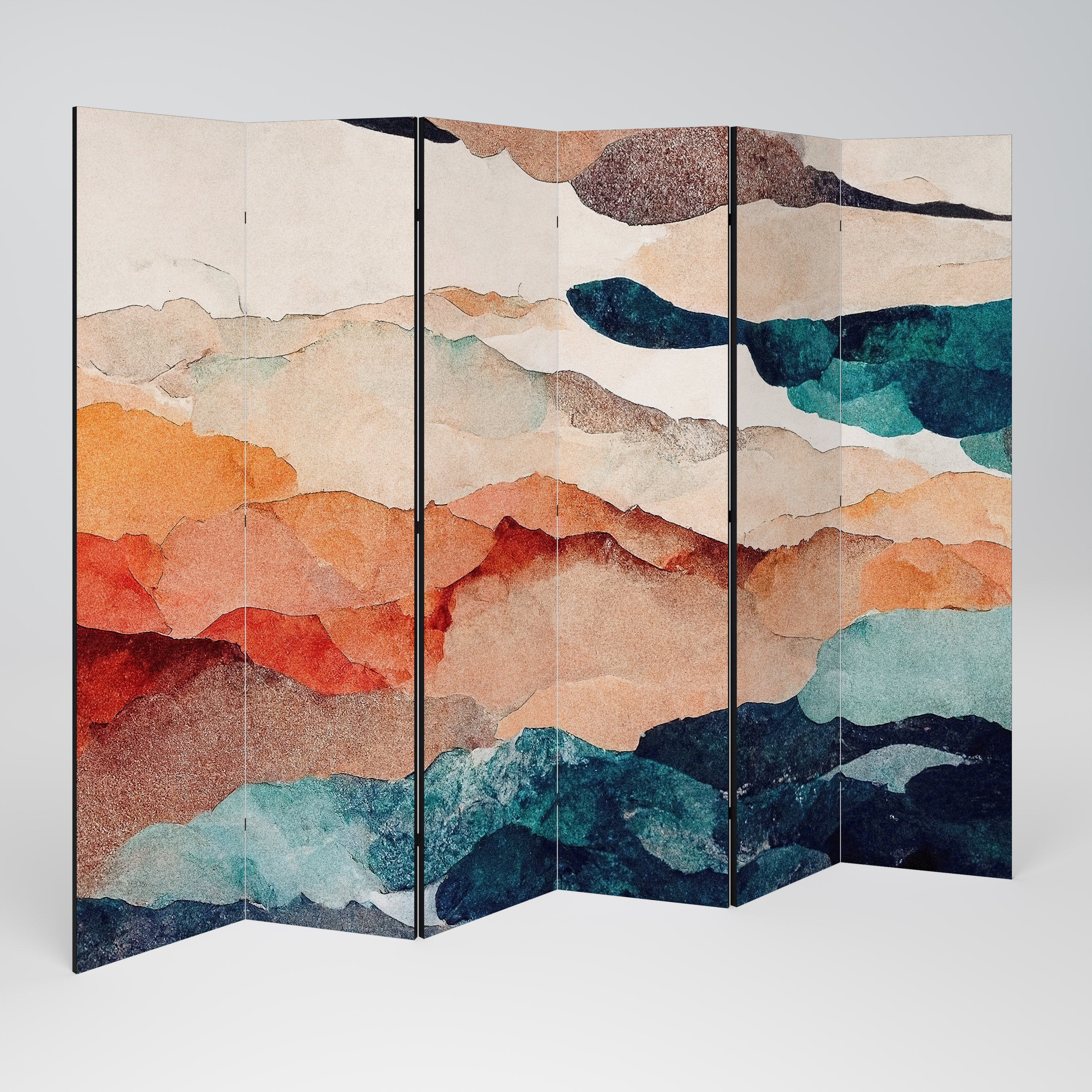 ABSTRACT LANDSCAPE Rumsavdelare 6 paneler