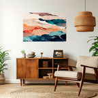 ABSTRACT LANDSCAPE Peel and Stick Horizontal Poster