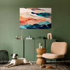 ABSTRACT LANDSCAPE Peel and Stick Horizontal Poster