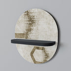 HEXAGONAL FORM Oval konsthylla i svart finish