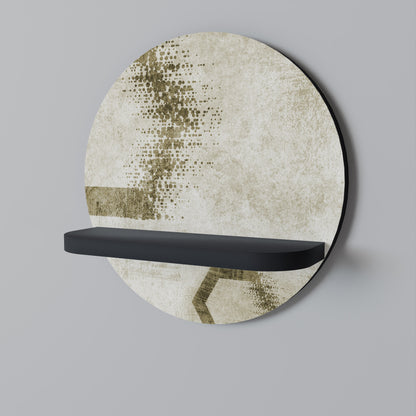 HEXAGONALA FORMER Rund konsthylla i svart finish