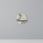 HEXAGONAL SHAPES Round Art Shelf In Black Finish