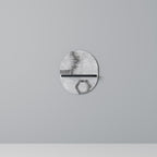 HEXAGONALA FIGURER Oval konsthylla i svart finish