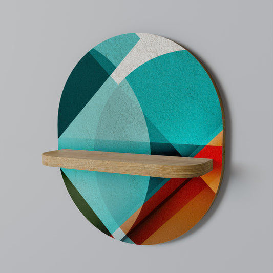 CIRKULÄR RHAPSODY Oval konsthylla i ekeffekt