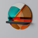 CIRCULAR RHAPSODY Round Art Shelf In Black Finish