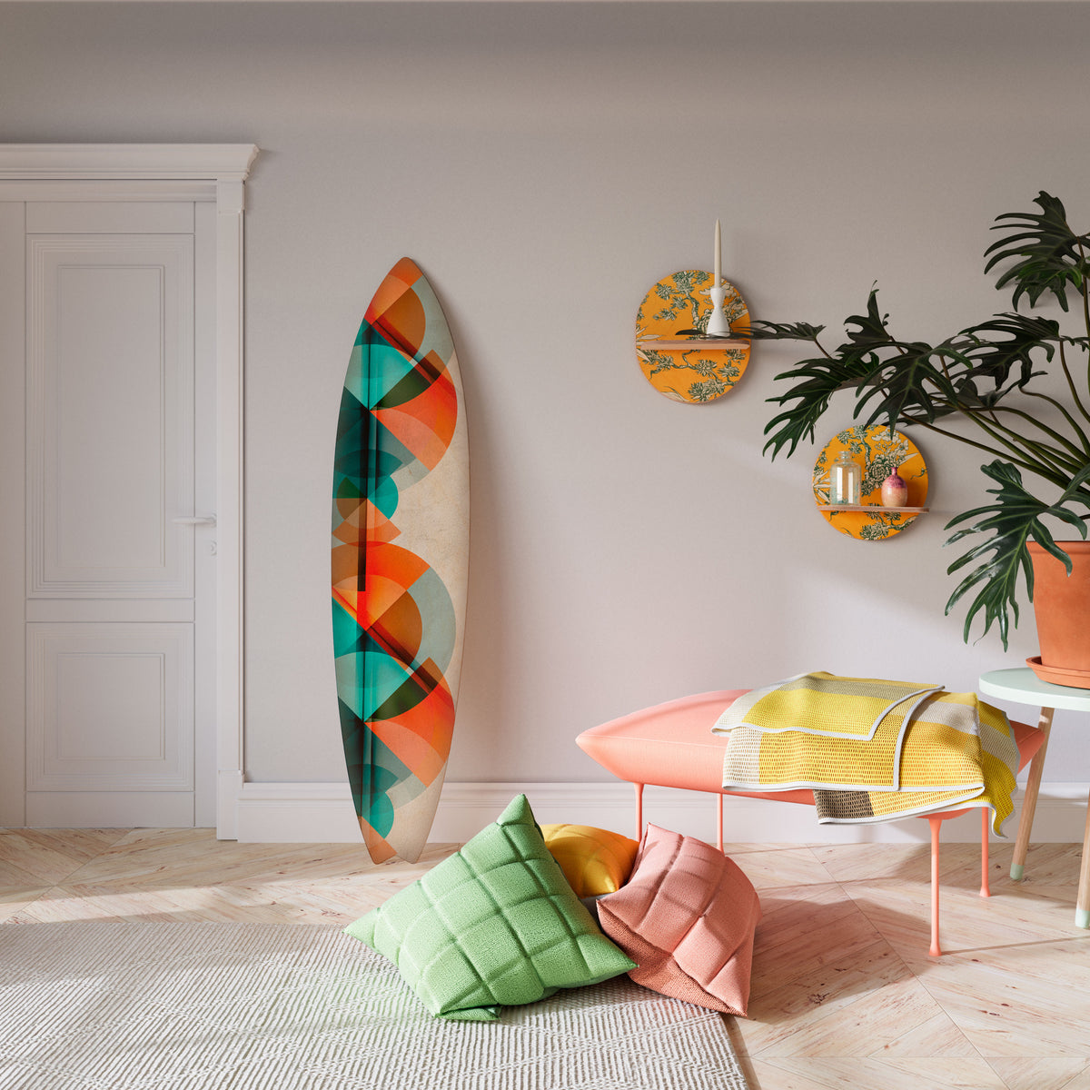 CIRCULAR RHAPSODY Dekorativ Surfbräda