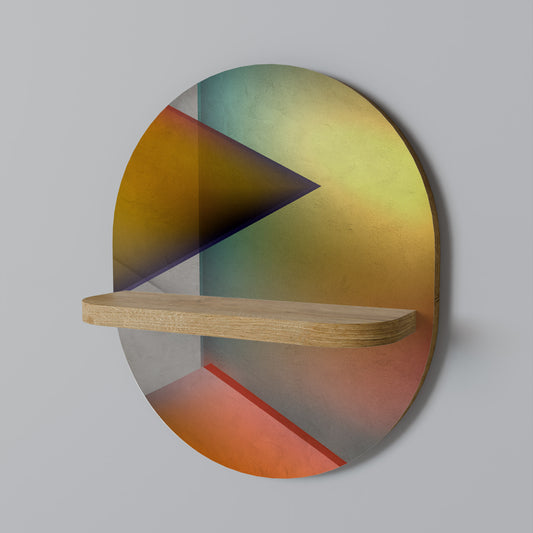 PIERCING SKÄRPA Oval konsthylla i ekeffekt
