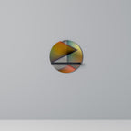 PIERCING SHARPNESS Round Art Shelf In Black Finish