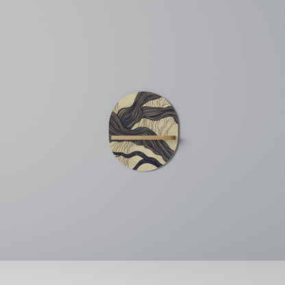 UNIFIED FRAGMENTS Oval konsthylla i ekeffekt
