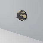 UNIFIED FRAGMENTS Round Art Shelf In Black Finish