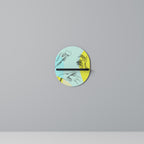 KROPPSSPRÅK Oval konsthylla i svart finish