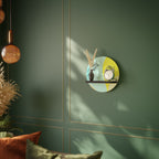 BODY LANGUAGE Round Art Shelf In Black Finish