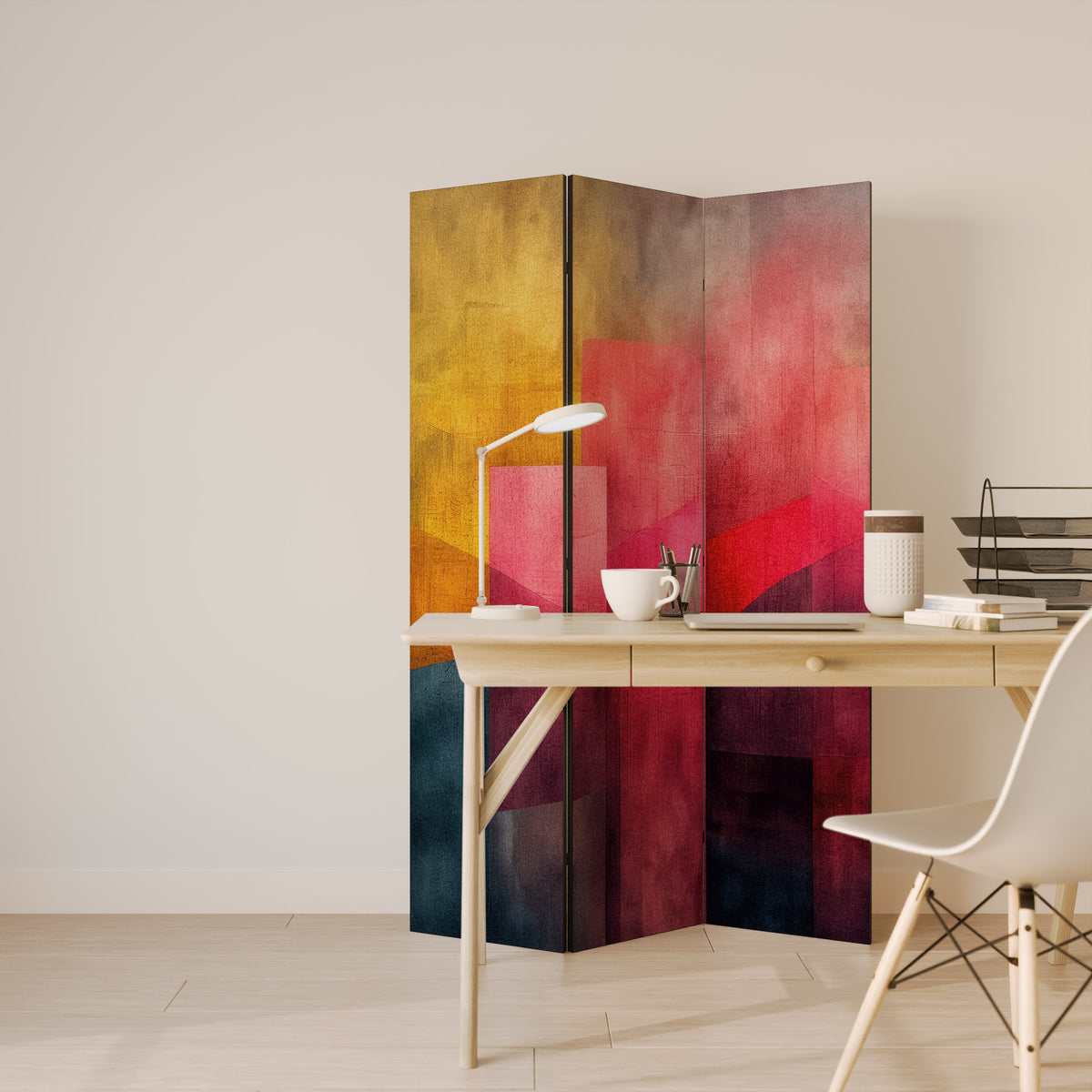 COLORFUL SOUNDS Dekorativ rumsavdelare – 3 paneler