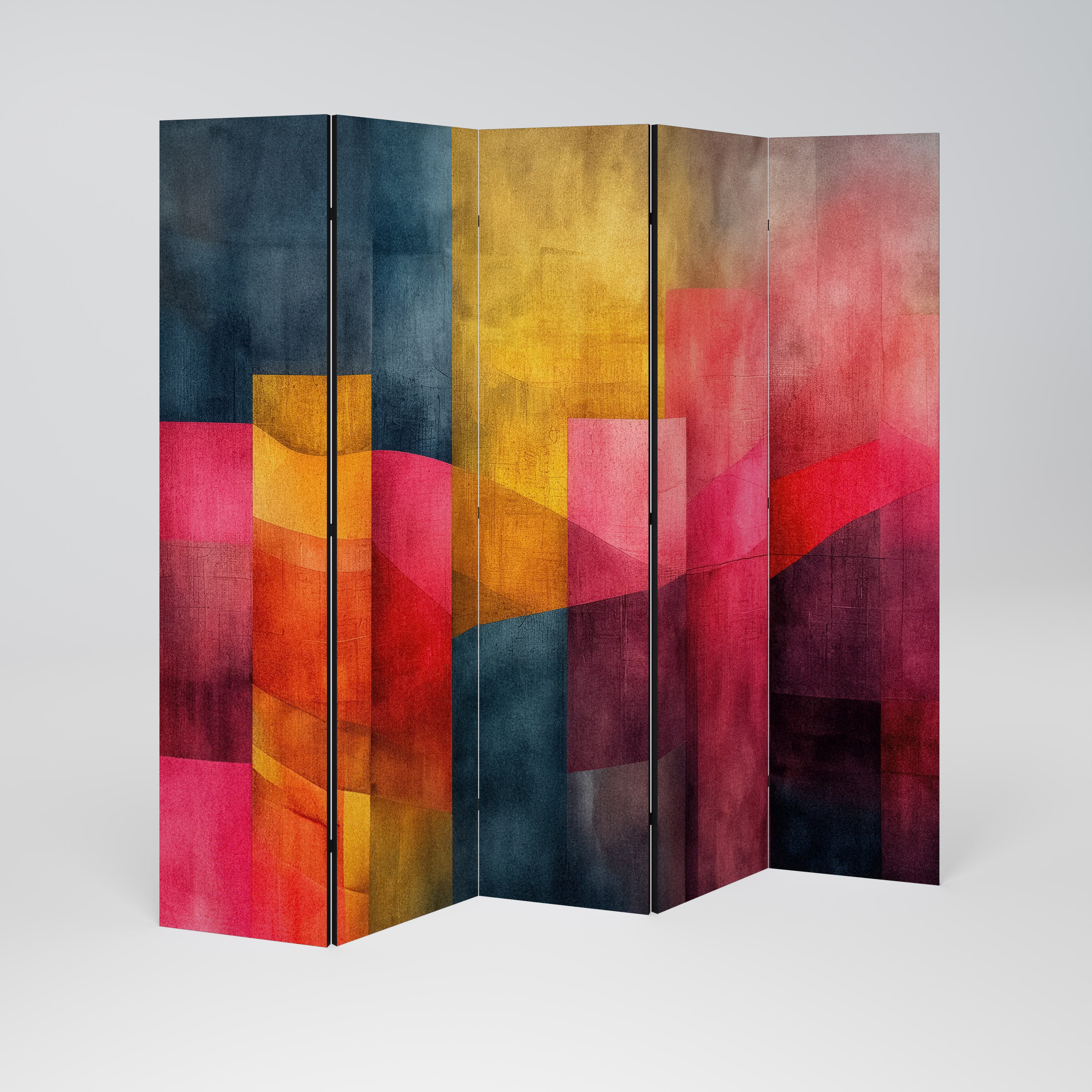 COLORFUL SOUNDS Dekorativ rumsavdelare – 5 paneler