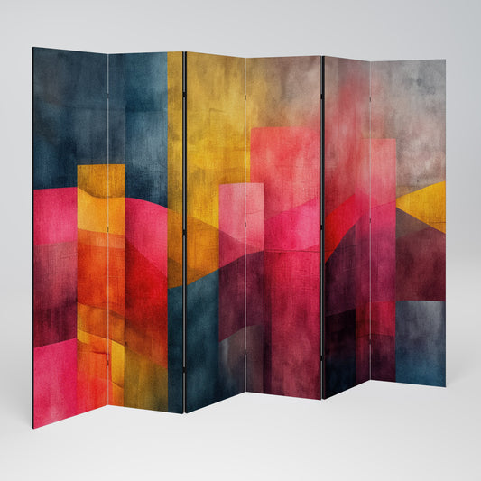 COLORFUL SOUNDS Decorative 6-Panel Room Divider