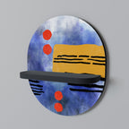 NIGHTFALL VIBRANCE Oval konsthylla i svart finish