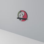 BE TOGETHER Round Art Shelf In Black Finish