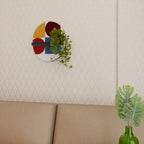 GEOMETRISK PUSSEL Oval konsthylla i svart finish