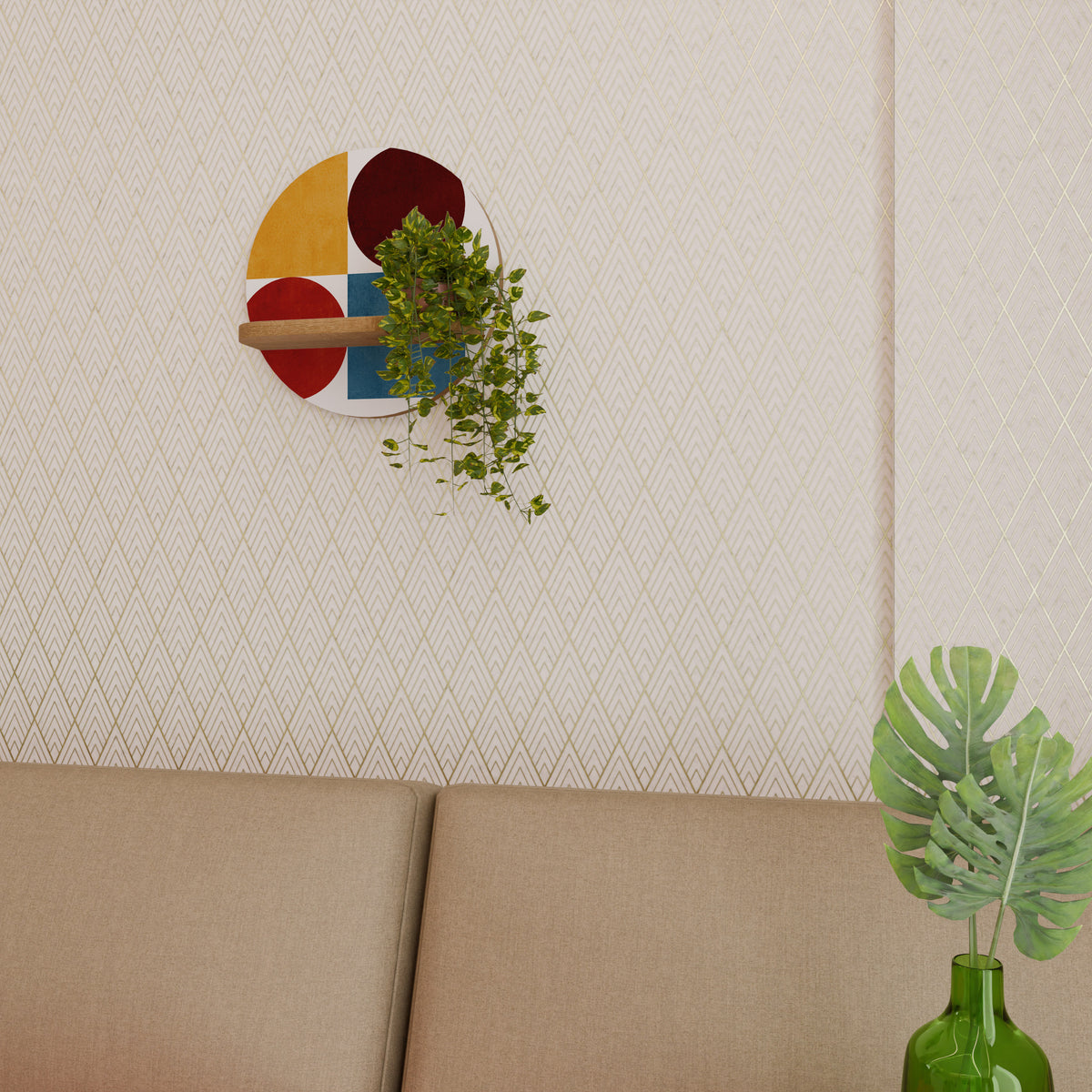 GEOMETRIC PUZZLE Dekorationshylla