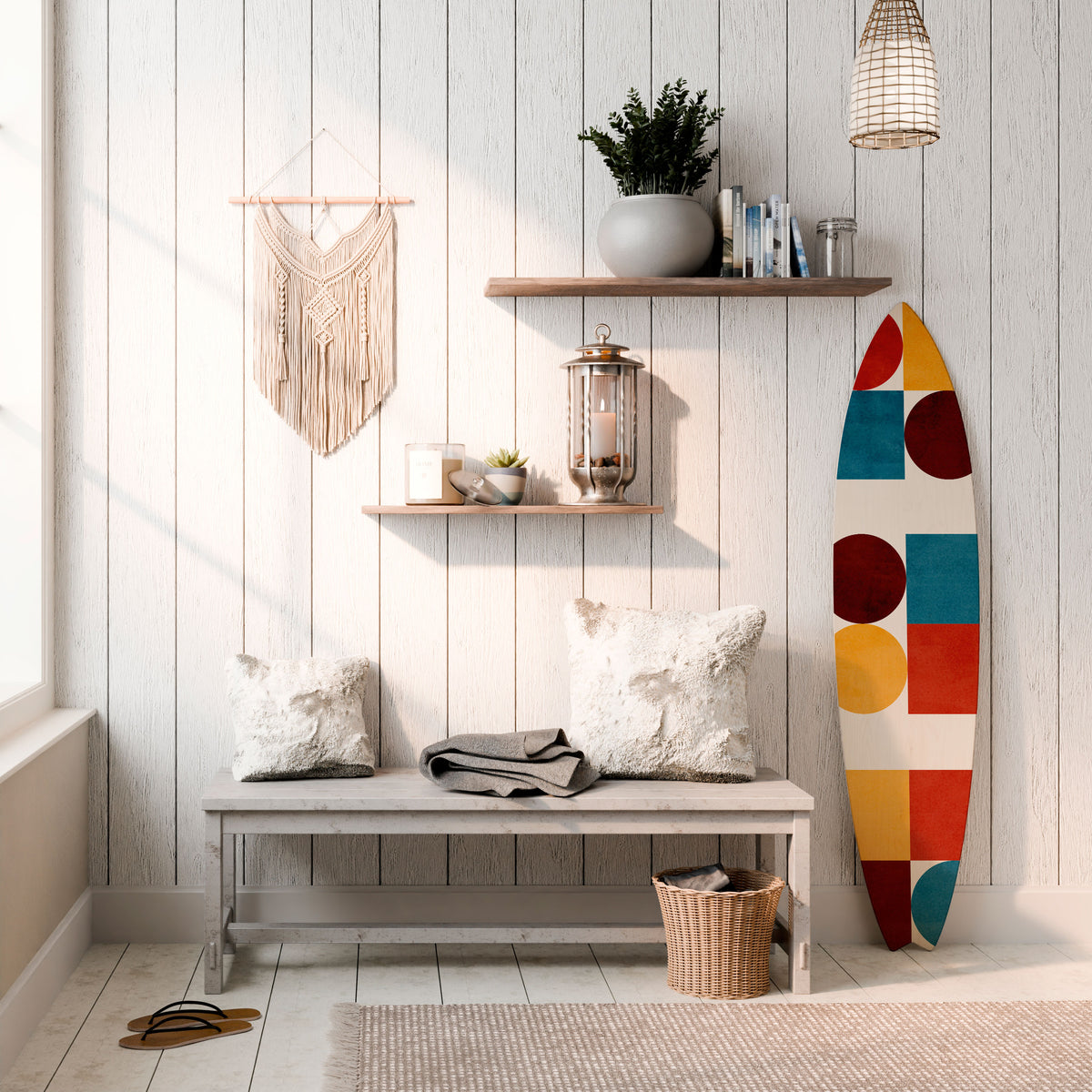 GEOMETRIC PUZZLE Surfboard Decorative Panel