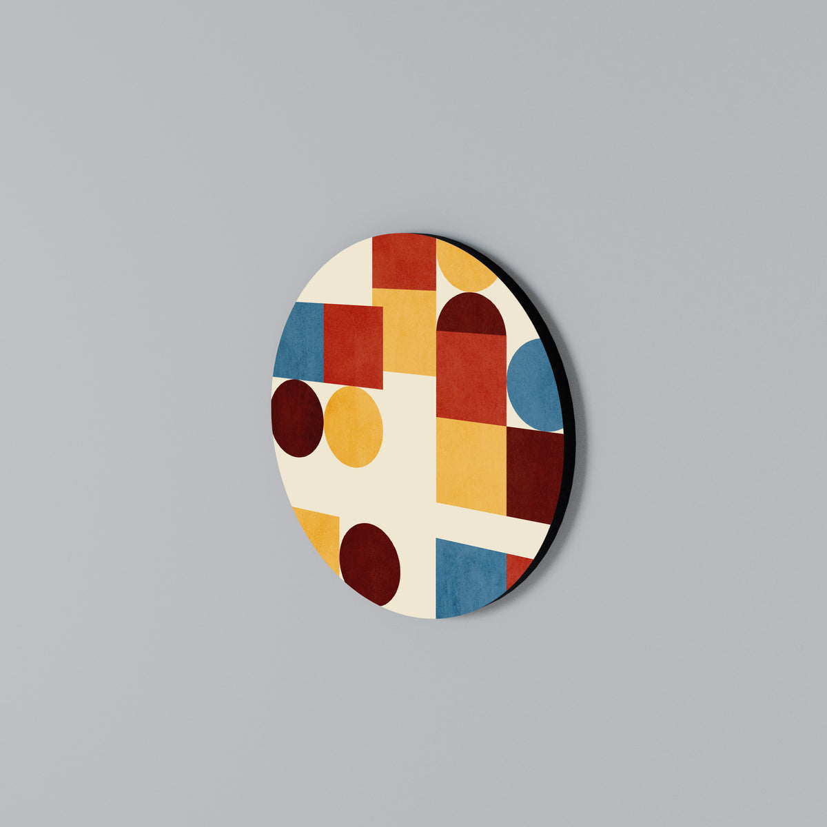 GEOMETRIC PUZZLE Rund väggdekor