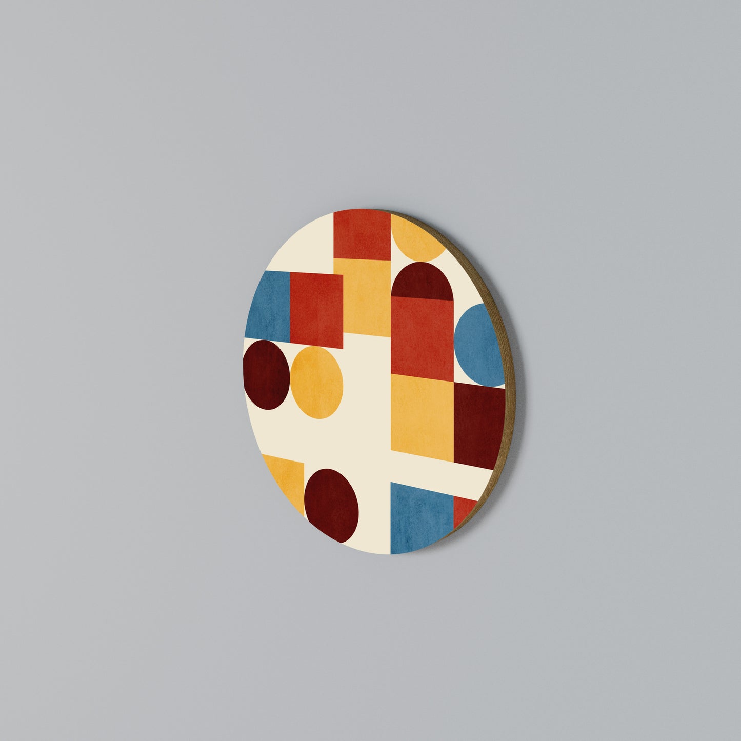 GEOMETRIC PUZZLE Rund väggdekor