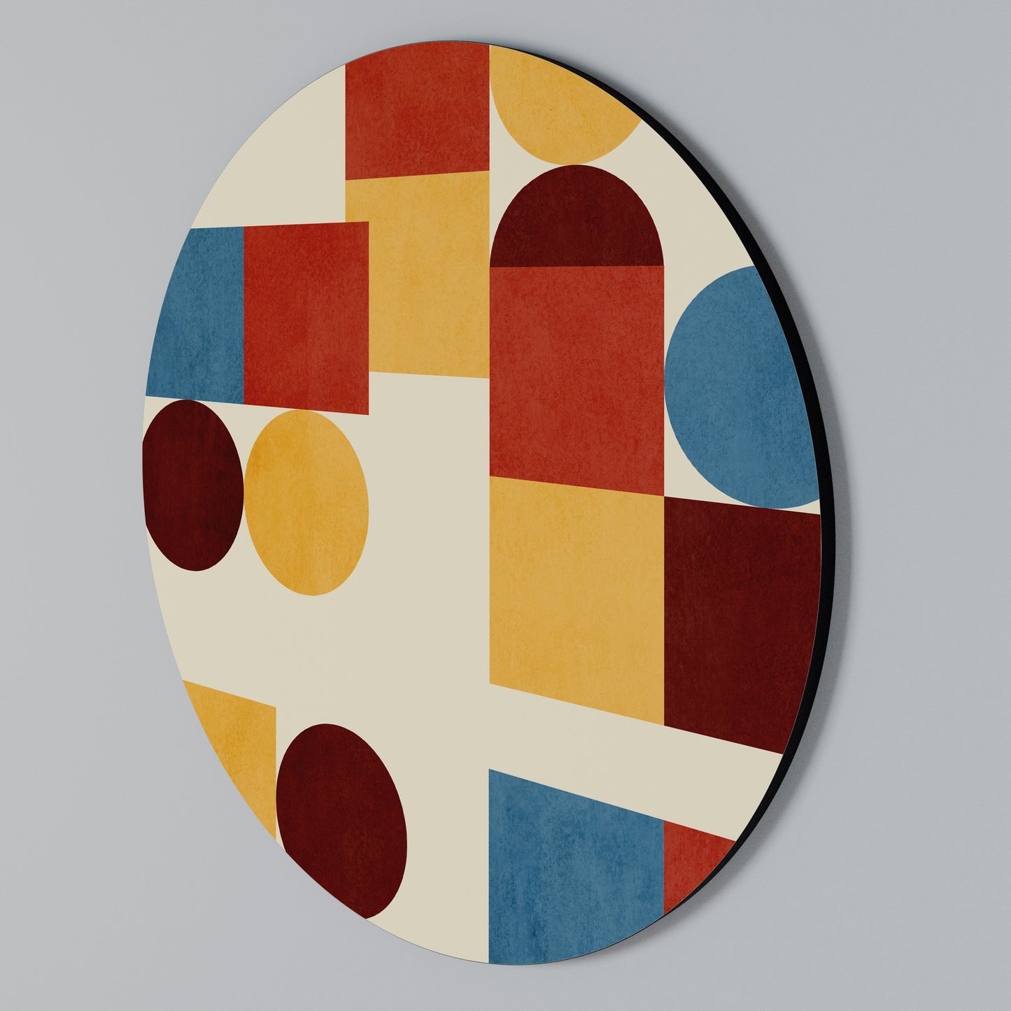 GEOMETRIC PUZZLE Rund väggdekor