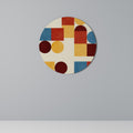 GEOMETRIC PUZZLE Round Wall Art