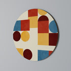 GEOMETRIC PUZZLE Round Wall Art
