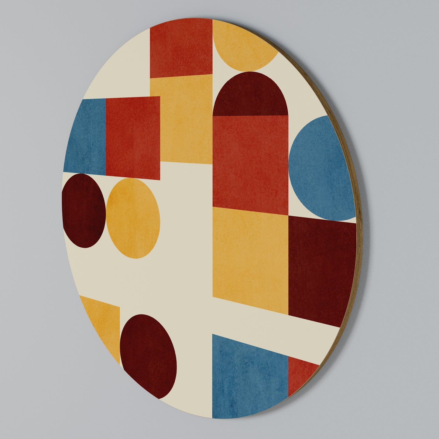 GEOMETRIC PUZZLE Rund väggdekor