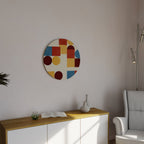 GEOMETRIC PUZZLE Round Wall Art