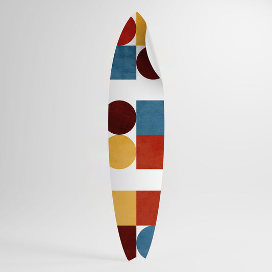 GEOMETRIC PUZZLE Väggdekal surfbräda