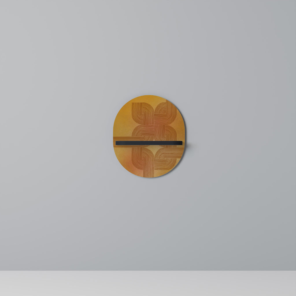FÖRSTÄRKANDE RELATION Oval konsthylla i svart finish