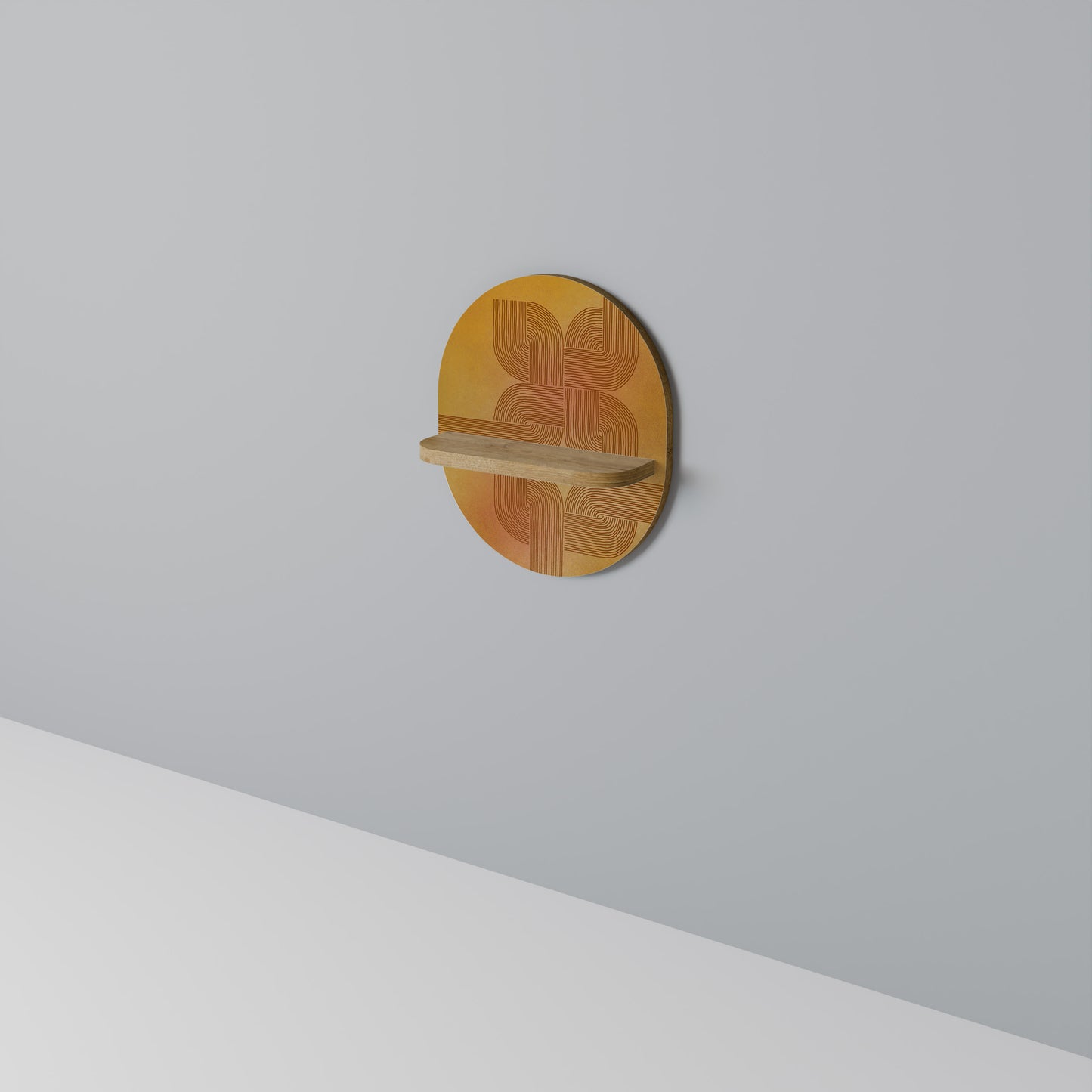 FÖRSTÄRKANDE RELATION Oval Konsthylla I Ekeffekt