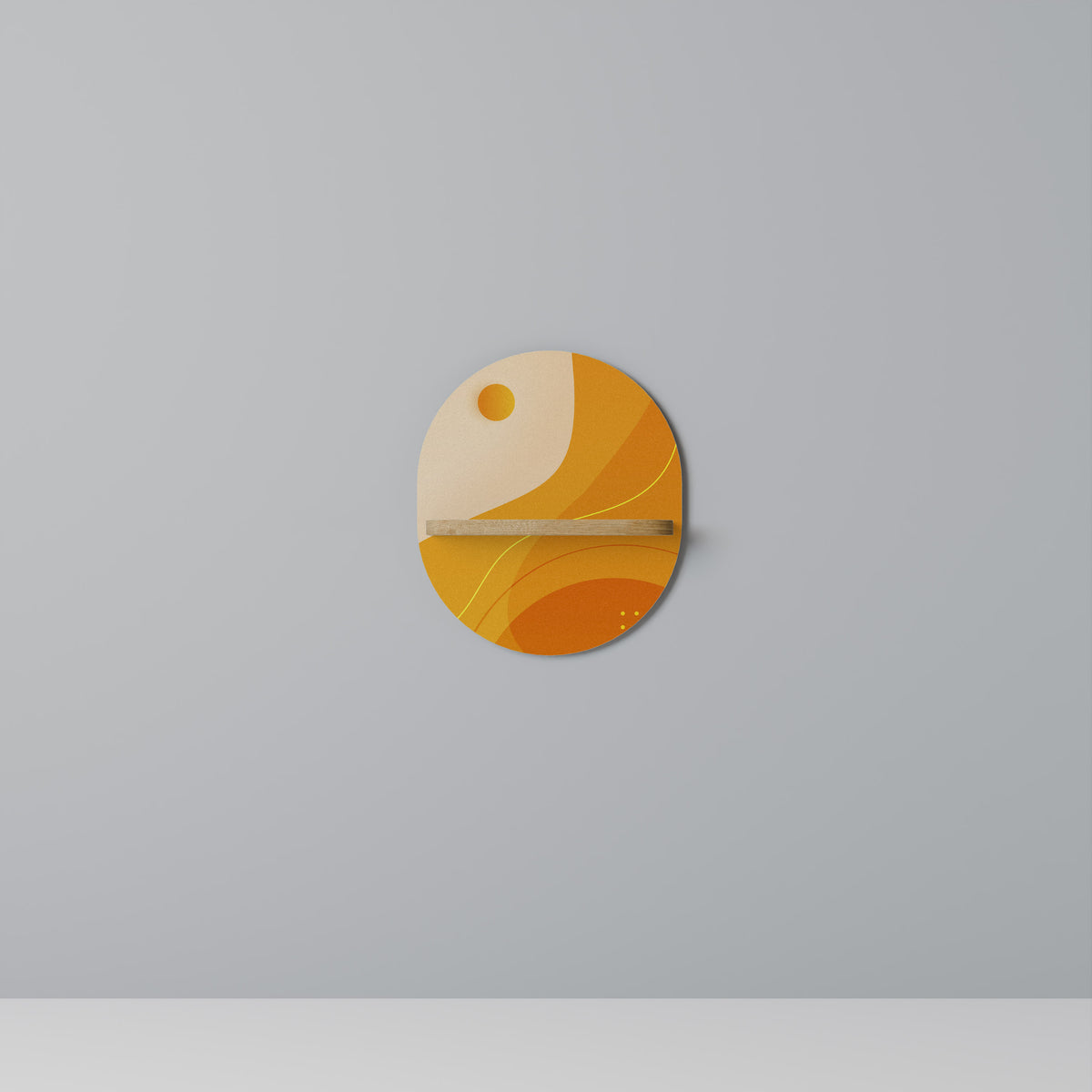 ORANGE ARRANGEMENT Art Shelf