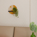 ORANGE ARrangemang Rund konsthylla i svart finish