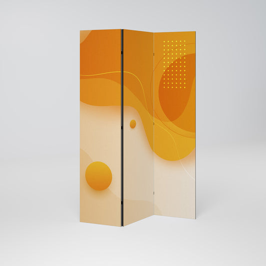 ORANGE ARRANGEMENT Dekorativ rumsavdelare med 3 paneler