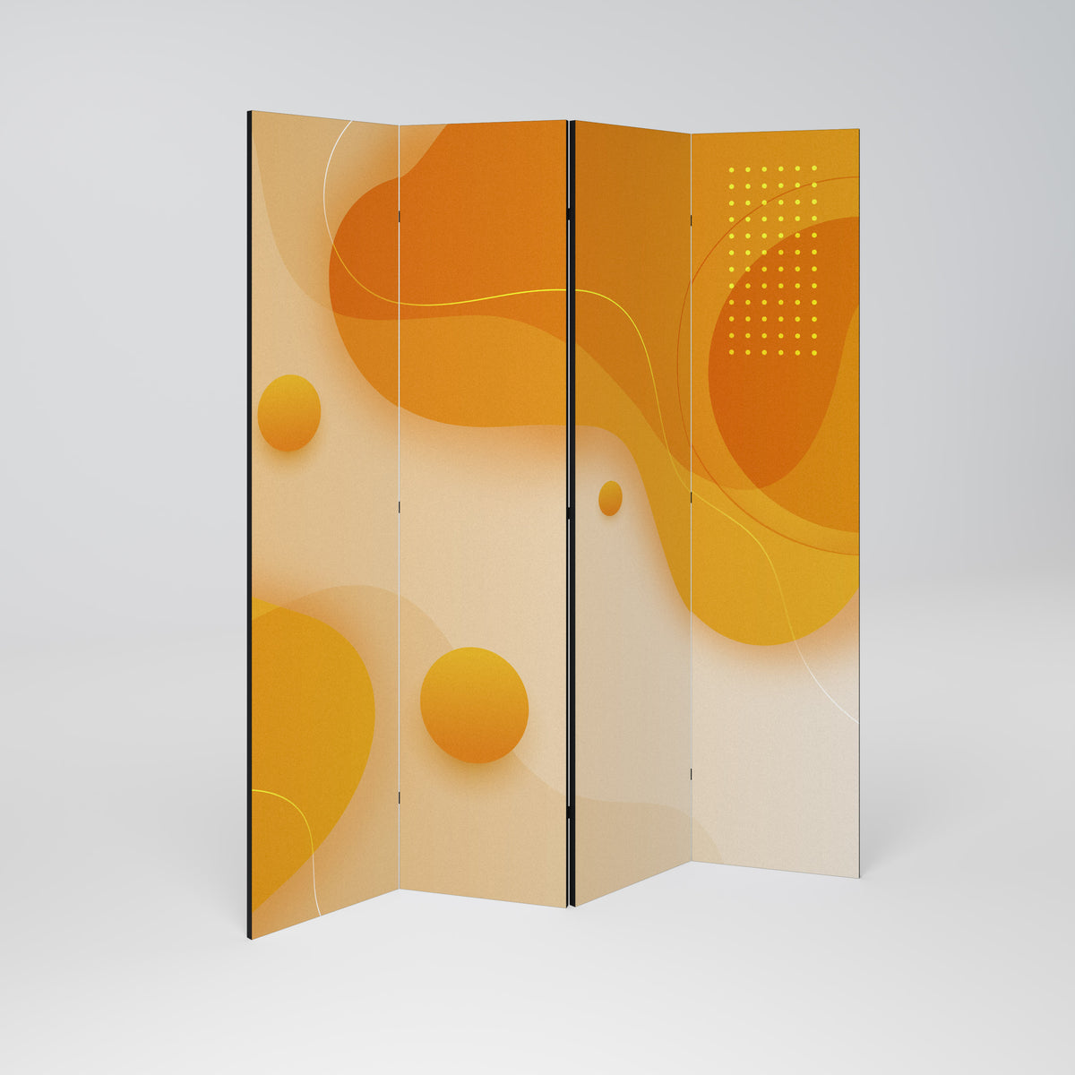 ORANGE ARRANGEMENT Rumsavdelare 4 paneler