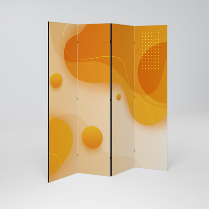 ORANGE ARRANGEMENT Rumsavdelare 4 paneler
