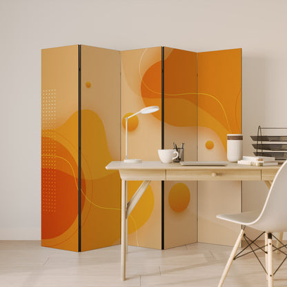 ORANGE ARRANGEMENT Dekorativ rumsavdelare med 5 paneler