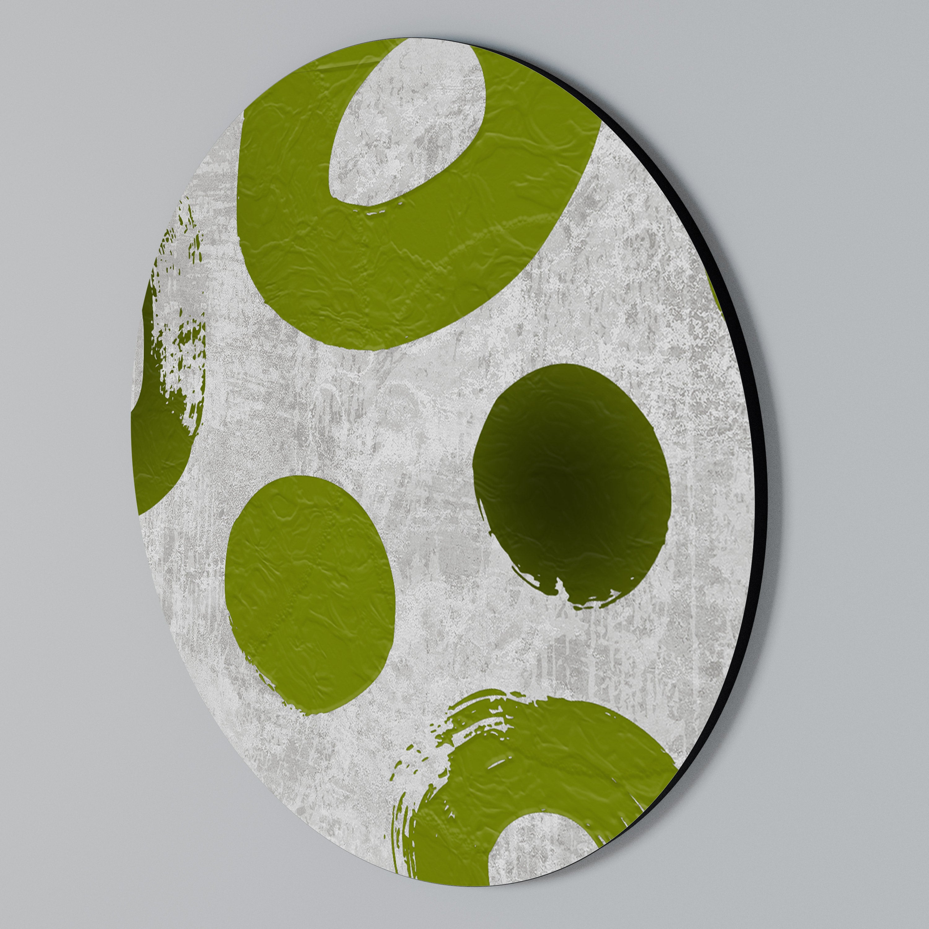 GREEN RHAPSODY Round Wall Art