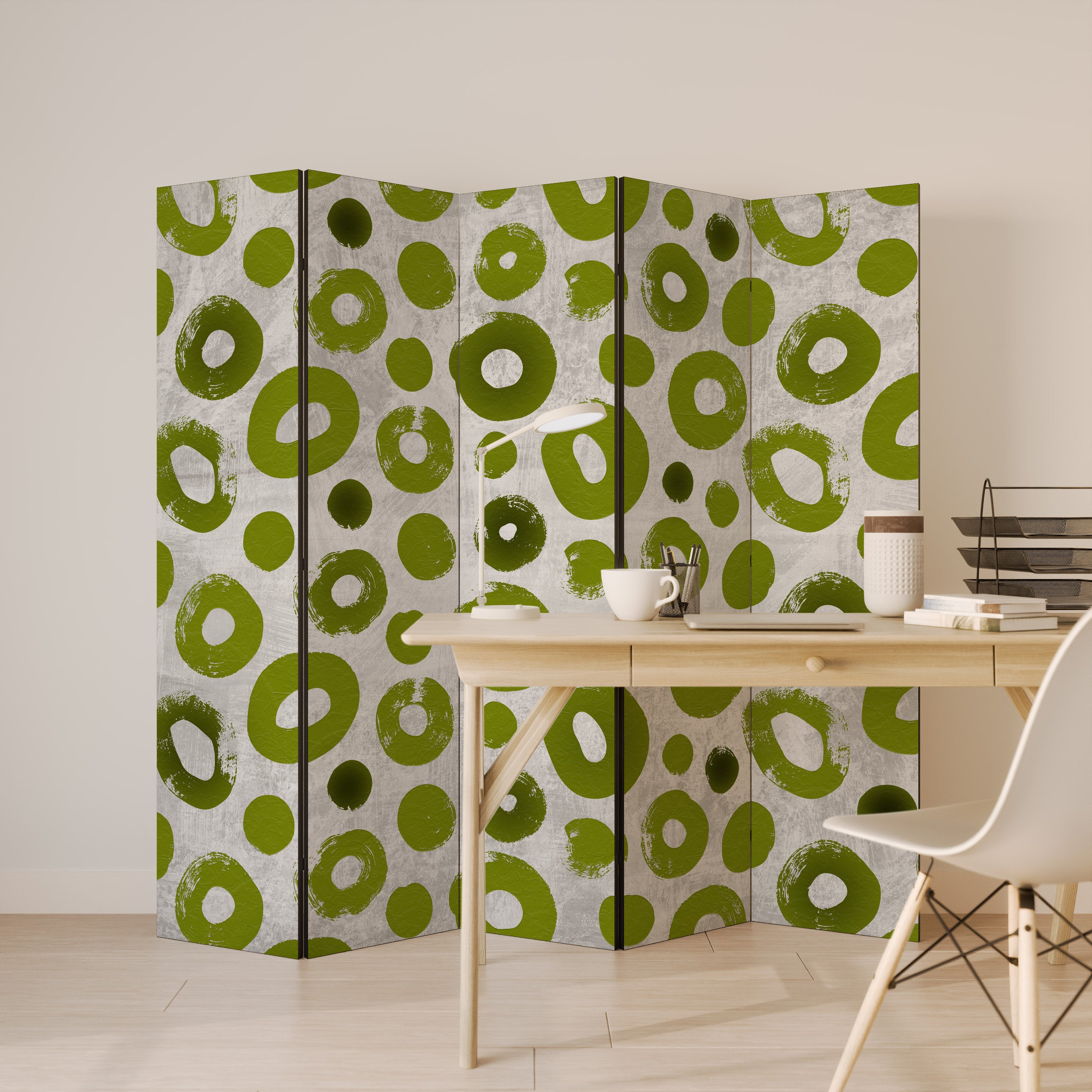 GREEN RHAPSODY Dekorativ rumsavdelare – 5 paneler