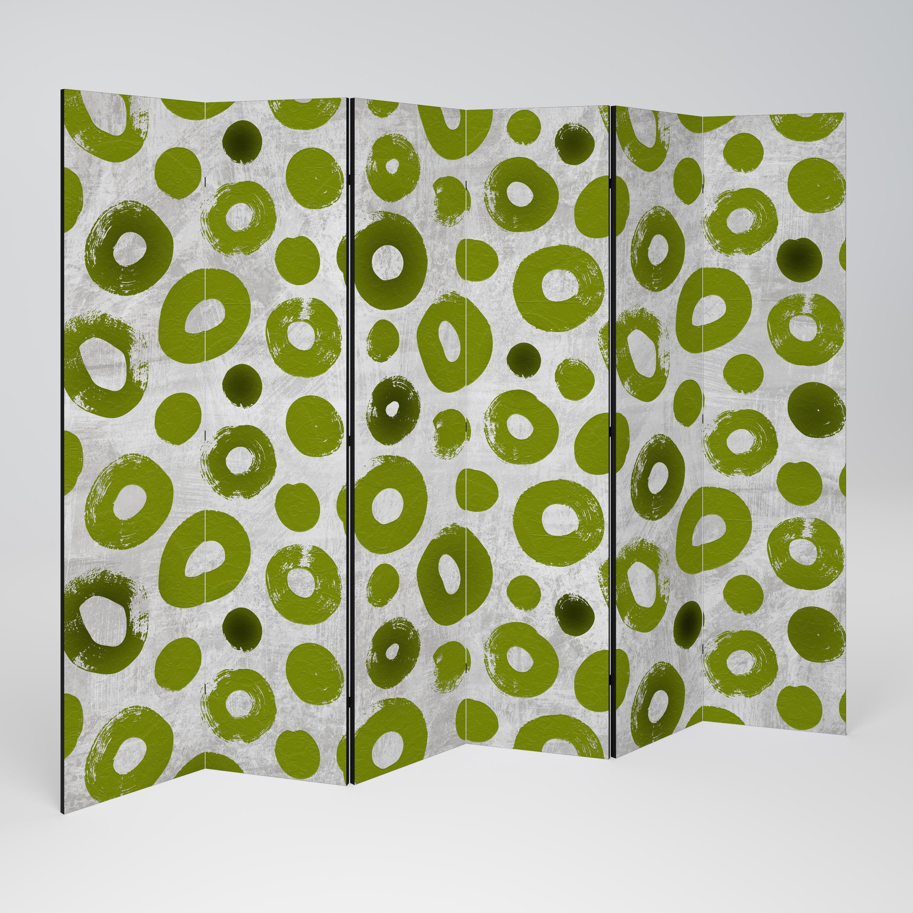 Dekorativ rumsavdelare med 6 paneler GREEN RHAPSODY