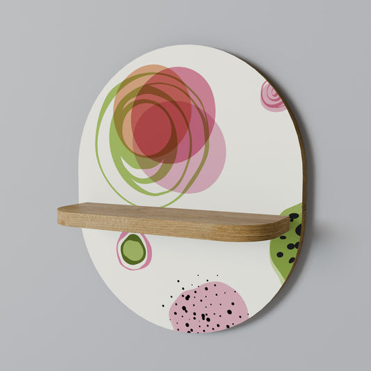 FÄRGRIK COSMOS Oval konsthylla i ekeffekt