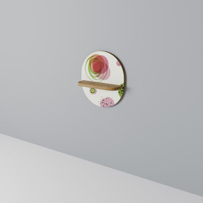 FÄRGRIK COSMOS Oval konsthylla i ekeffekt
